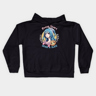 Gamer girl Pizza Party Kids Hoodie